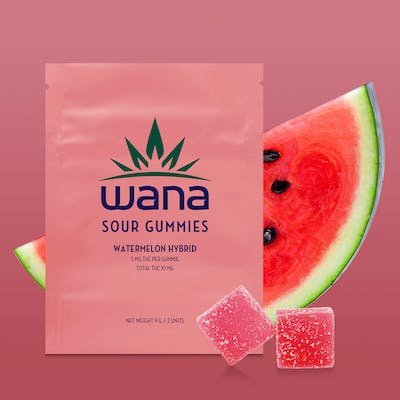 Wana Sour Gummies Watermelon Hybrid