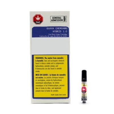 GENERAL ADMISSION - GUAVA CHEMDAWG LIVE RESIN CARTRIDGE - 0.95g