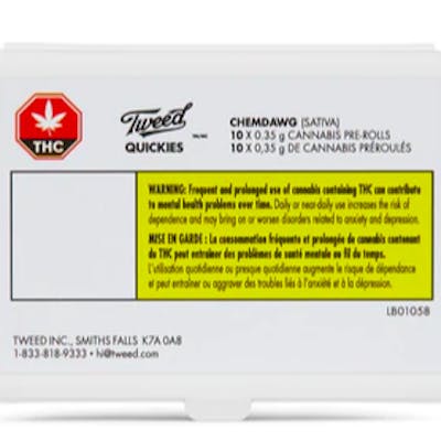 TWEED: QUICKIES CHEMDAWG PRE-ROLL (10 x 0.35g)